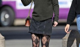 明星黑絲襪穿搭